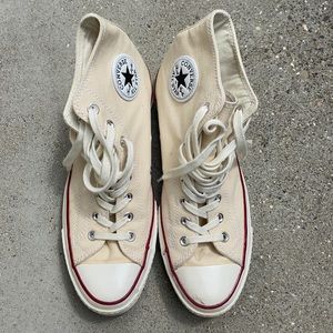 Creme Colored Hi-Top CONVERSE SIZE:10